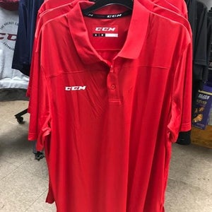 New CCM Shirt Adult Polo 1/4 Button Up S,M,L,XL