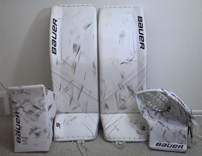 Bauer Supreme 2S Goalie Full Set Regular White Senior L NCAA Demo