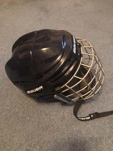 Bauer IMS 5.0 Senior Large Navy Hockey Helmet Combo
