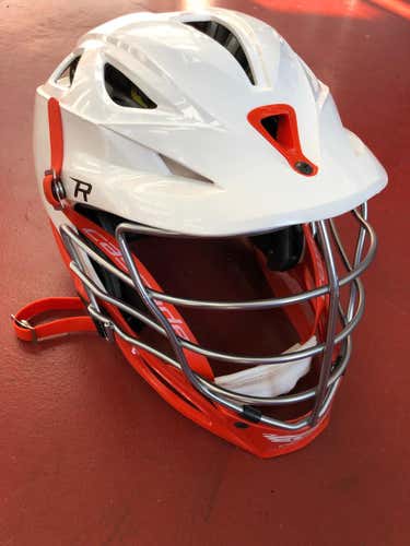 NEW Cascade R Helmet Adult White w/ Orange Chin