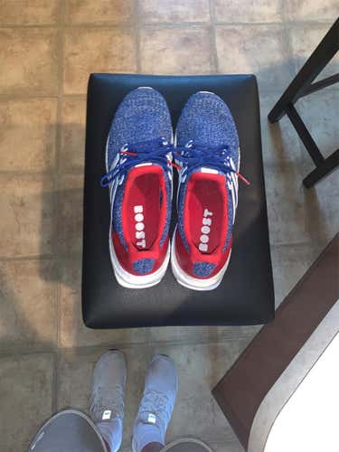 Adidas Ultra Boost Size 11 Blue/red/white WORN 2 Times In House