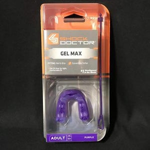 NIB Shock Doctor Adult Gel Max Mouthguard With Tether