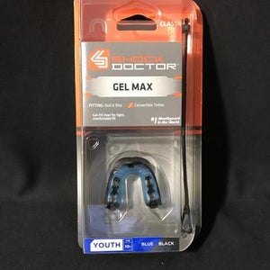 NIB Shock Doctor Youth Gel Max Mouthguard With Tether