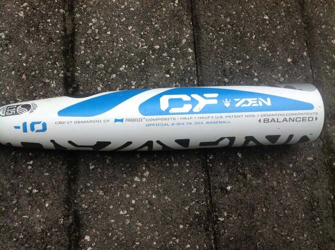 2017 DeMarini CF Zen CBZ 28/18  -10 2-3/4 USSSA NOT RETOOLED! OG BOMB DROPPER!  LIKE NEW!