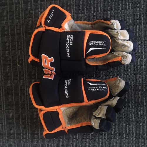 Nexus 800 Black/Orange 14” Hockey Gloves