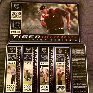 RARE 2000   Tiger Woods  4  Commemorative Tins & Golf Balls plus 1999 Ryder Cup Commemorative Balls