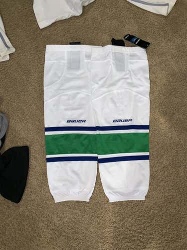 Green and Blue Bauer Socks - L/XL