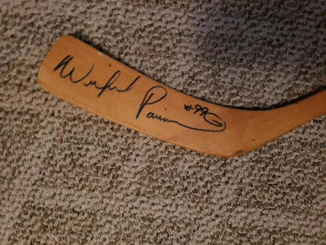 Wilf Paiement signed hockey stick