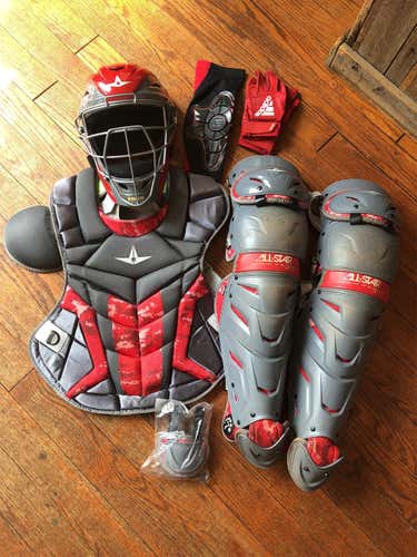 Lightly Used Adult All Star Axis Set. Graphite And red