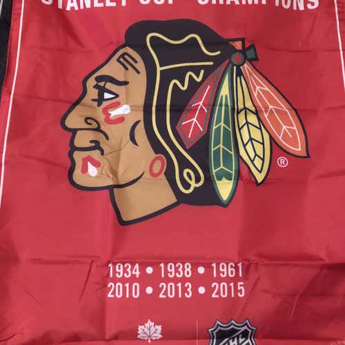 Chicago Blackhawks Molson NHL Stanley Cup Banner Flag