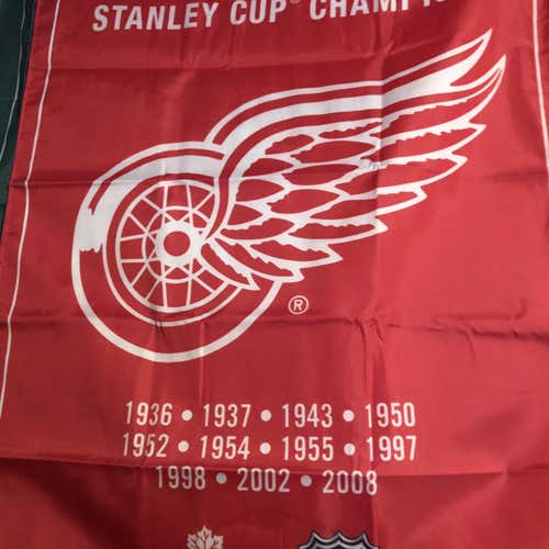 Detroit Red Wings Molson NHL Stanley Cup Banner Flag
