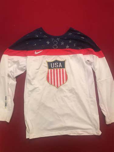 John Carlson Olympic USA IIHF Logoed Jersey