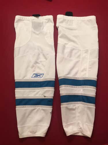 REEBOK White And Blue Winnipeg Inspired Sock