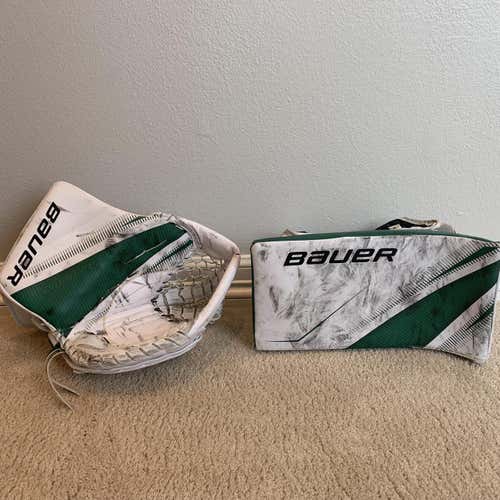 Bauer 2x Glove Skinned As 2s And 2s Blocker Ben Bishop Pro Stock Return