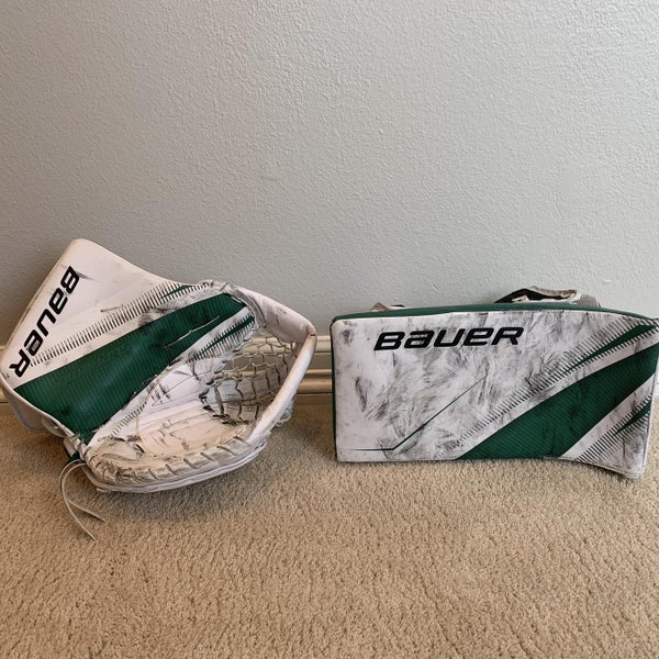 Bauer 2x Glove Skinned As 2s And 2s Blocker Ben Bishop Pro Stock Return