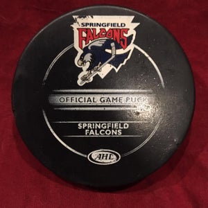 Springfield Falcons Game Used AHL Hockey Puck