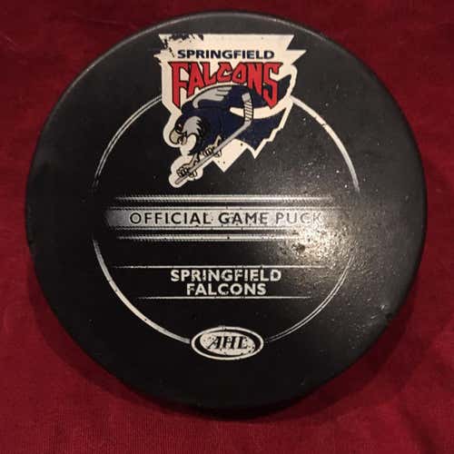 Springfield Falcons Game Used AHL Hockey Puck