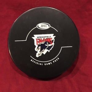 Springfield Falcons AHL Official Game Hockey Puck: AHL 80th Anniversary Logo