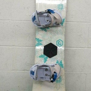 LTD Belle 115cm Girl's Snowboard w/Burton Freestyle Jr. Bindings EXCELLENT LOOK