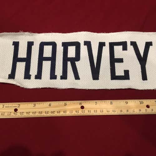 Kevin HARVEY Springfield Falcons AHL Hockey Jersey Nameplate Tag - Blue Jackets