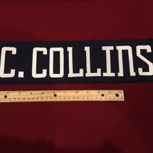 Chris COLLINS Springfield Falcons AHL Hockey Jersey Nameplate Tag - Blue Jackets