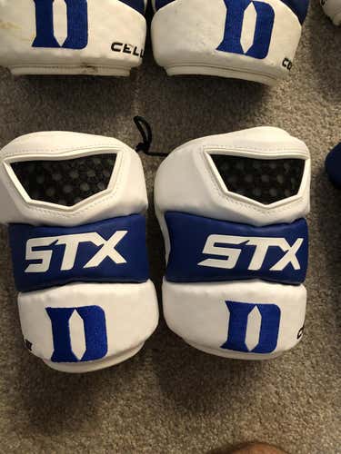 New Duke issued, White and blue STX Cell III Arm Pads
