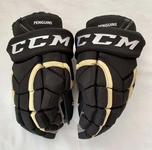 NEW CCM Gloves HG 12 15’ Black/Gold Penguins Prostock