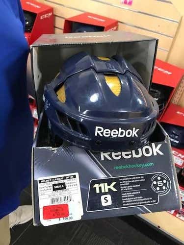 New Reebok 11K Helmet Navy/Sunflower Small