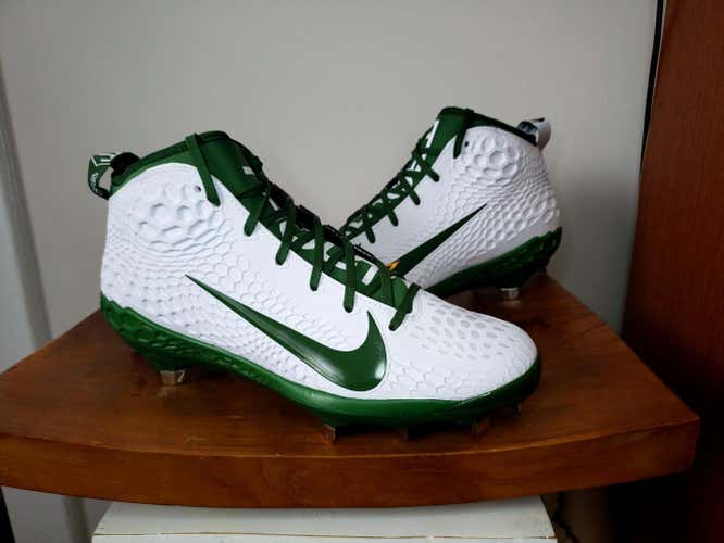 Nike Force Zoom 5 Trout Baseball Cleats AH3373-133 Mens Size 10 Green White