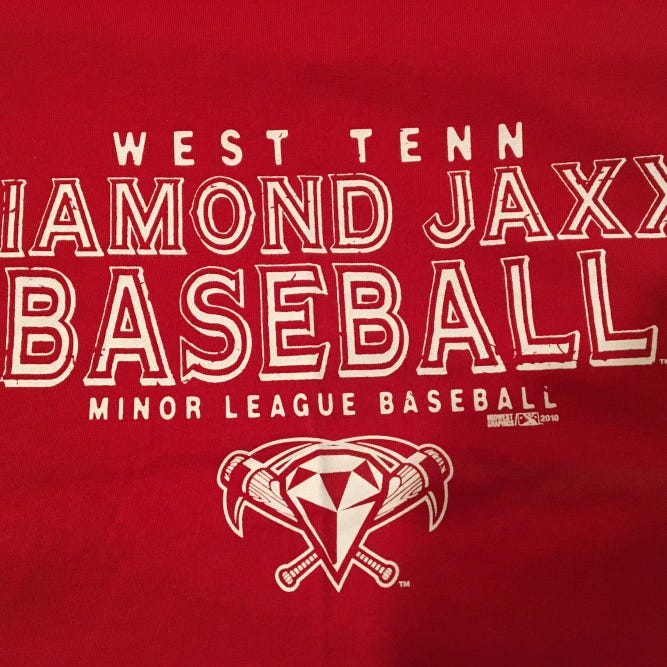 West Tennessee Diamond Jaxx (Jackson Generals) MiLB Vintage XXL T-Shirt