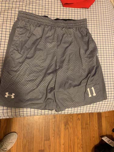 Boston University gray Lacrosse shorts