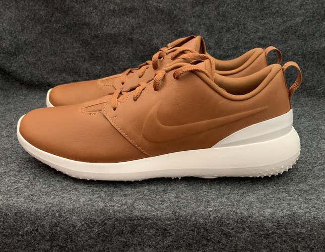 Nike Roshe G PRM Premium Leather Golf Shoes Ale Brown AA1838 200  Size 10