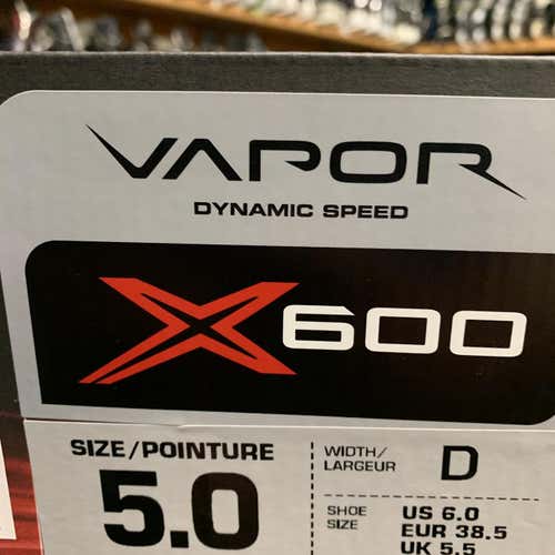 New Vapor X600 Hockey Skates Junior Size 5