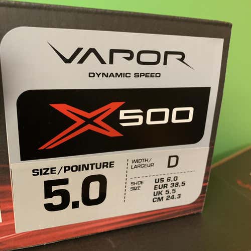 New Vapor X500 Hockey Skates Junior Size 5