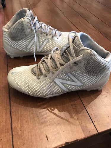 Used New Balance Burn X Mid Lacrosse Cleats size 12