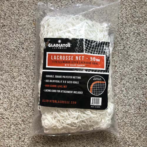 New Gladiator Lacrosse Goal Net (5.0mm Rounded Corners)
