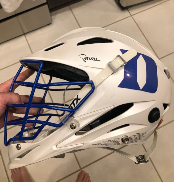 Duke team issued 2019 game helmet, all white STX Rival Helmet Adult