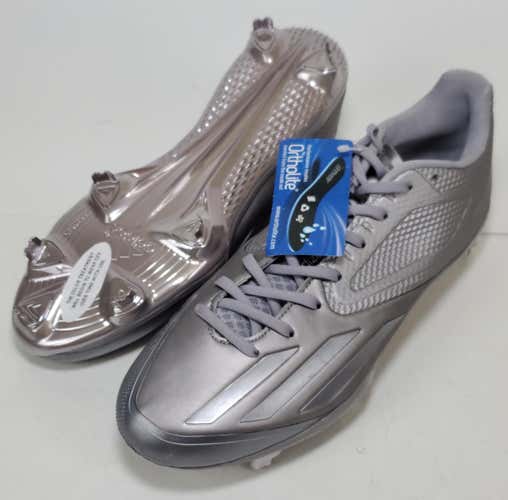 New Silver Adidas Adizero (Size 13) Baseball Metal Cleat