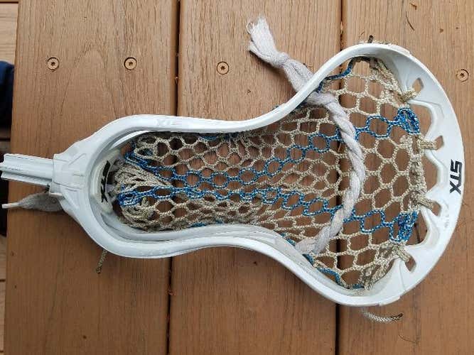 TWO STX Duel U Heads Both Strung white ready to go  FOGO FOSO Faceoff Specialist