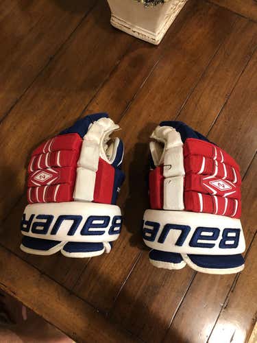 Bauer Nexus Gloves Senior Pro Stock (Red, White, and Blue)