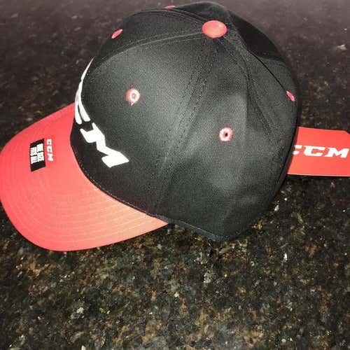 New CCM Hat SnapBack Black And Red