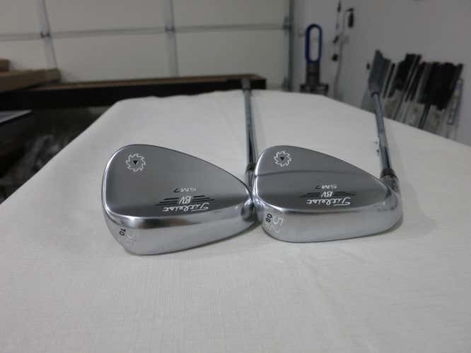 Titleist Vokey SM7 Tour Chrome Wedge Set - 52* - 56* - Dynamic Gold Steel - LH