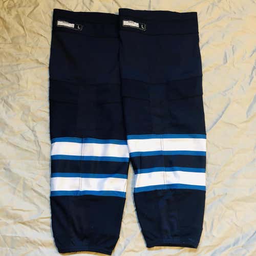 Reebok L Winnipeg Jets Game Used Socks