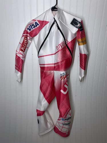 New Spyder Speed Ski Suit USST (Pink/white unpadded)
