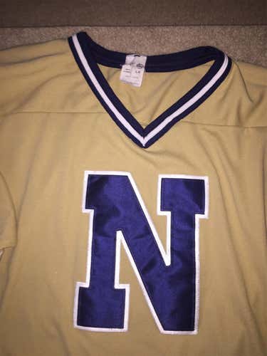 Naval Academy Navy Hockey Jersey gold size large #11