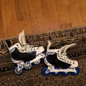 Blue CCM RBZ Roller Skates (barley used)