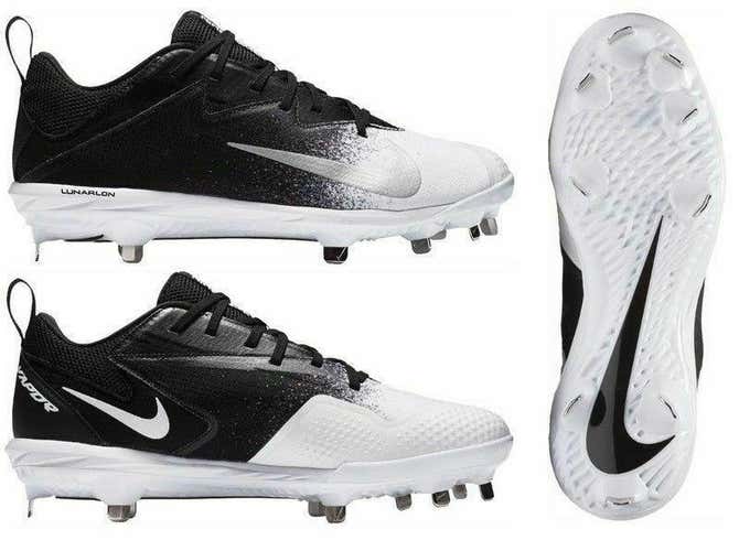 NIKE LUNAR VAPOR ULTRAFLY PRO ELITE MAX  BASEBALL CLEATS 12 METAL SPIKES FLYWIRE $100 BRAND NEW BLK