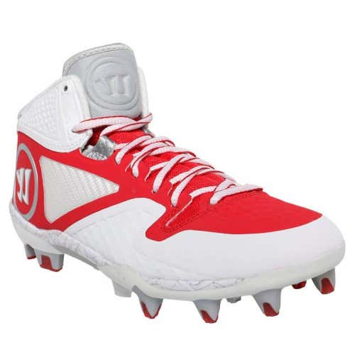 New Warrior Adonis 2.0 Lacrosse Cleats - WHT/RED
