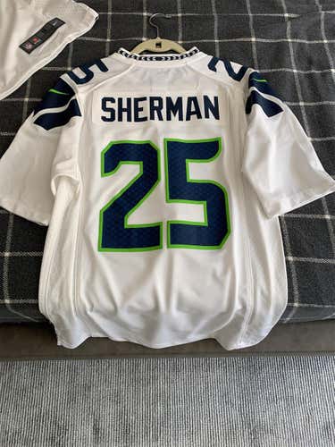 Richard Sherman White Away Seattle Seahawks Jersey