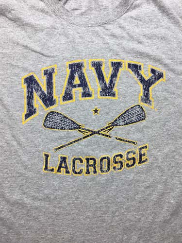 Navy Lacrosse Throwback T-Shirt
